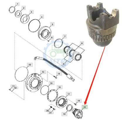John Deere - T158437 Universal Joint Yoke