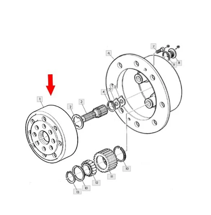 E1NN1N043A 83927789 Ring Gear fit Ford/New Holland 5610 6610 7610 7710 7910 8210